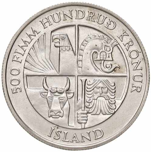ISLANDA 500 Kronur 1974 - KM 20 AG ... 