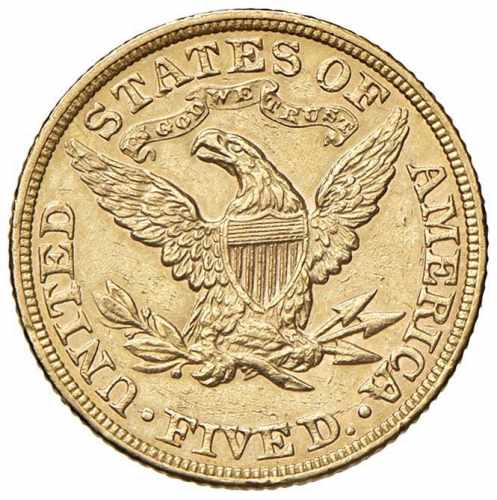 USA 5 Dollari 1886 - AU (g 8,31) ... 