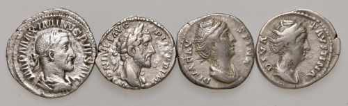  Lotto di quattro denari imperiali