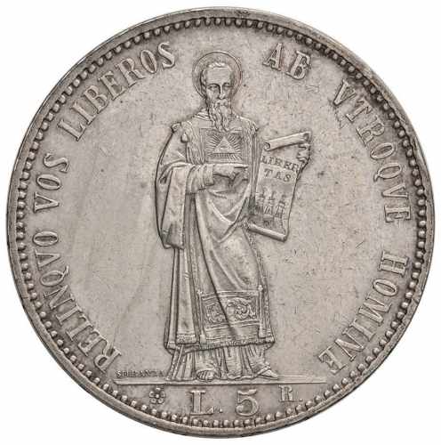  SAN MARINO 5 lire 1898 - Gig. 17 ... 
