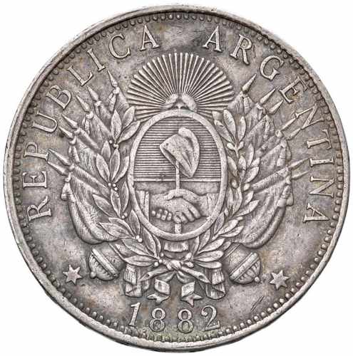  ARGENTINA Peso 1882 - KM 29 AG (g ... 