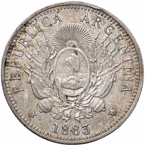  ARGENTINA 50 Centavos 1883 - KM ... 
