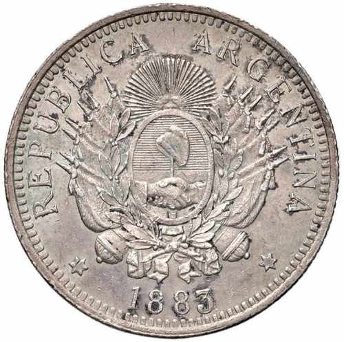  ARGENTINA 50 Centavos 1883 - KM ... 