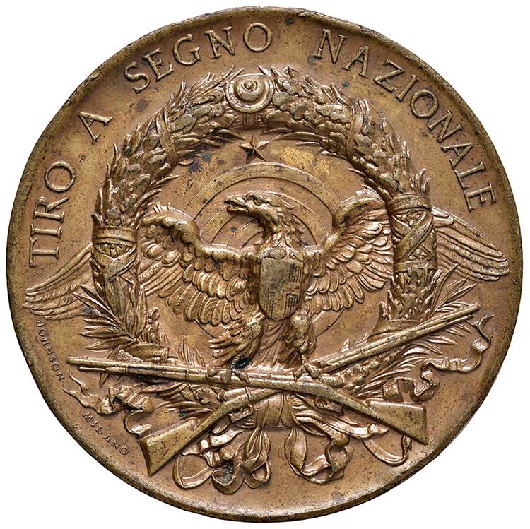 ROMA Medaglia 1890 Tiro a segno ... 