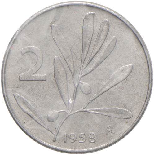 REPUBBLICA ITALIANA (1946-) 2 Lire ... 
