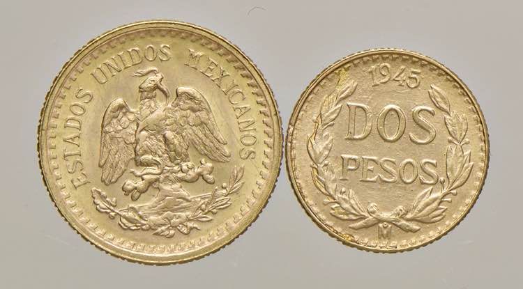 MESSICO 2,50 pesos e 2 pesos 1945 ... 