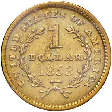 USA Dollaro 1853 - KM 73 AU Graffi ... 