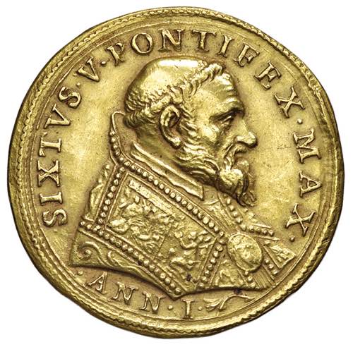 Sisto V (1585-1590) Medaglia A. I ... 