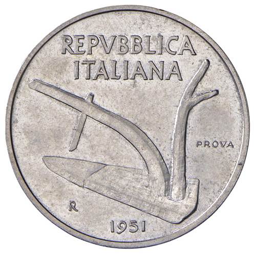 REPUBBLICA ITALIANA 10 Lire 1951 ... 