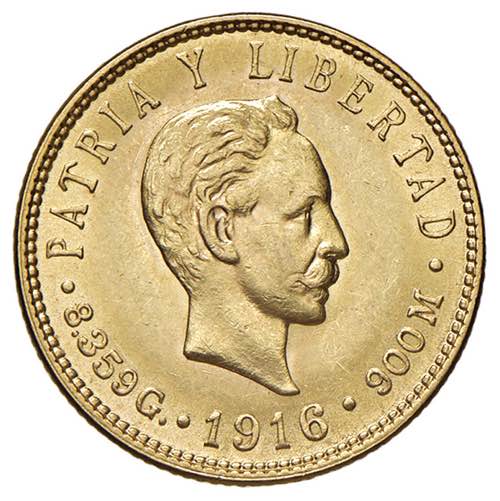 CUBA 5 Pesos 1916 - KM 19; Fr. 4 ... 