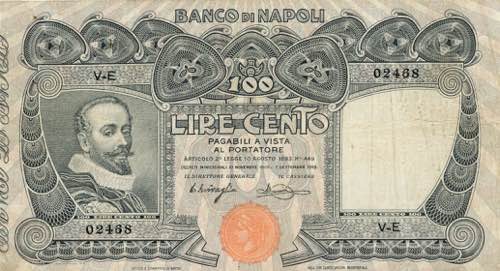 Banco di Napoli 100 Lire ... 