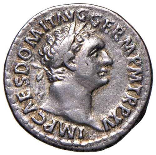 Domiziano (81-96) Denario - Testa ... 