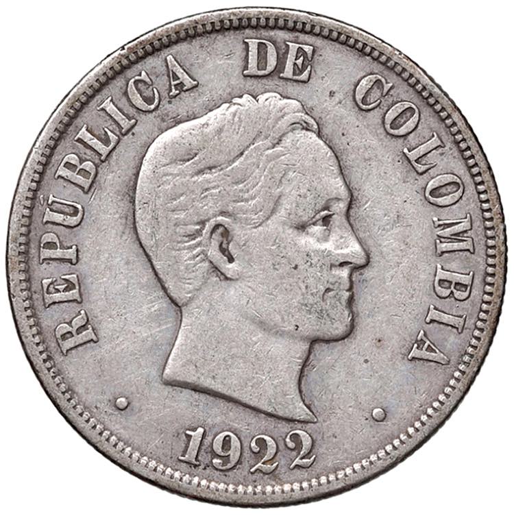 COLOMBIA 50 Centavos 1922 - KM 274 ... 