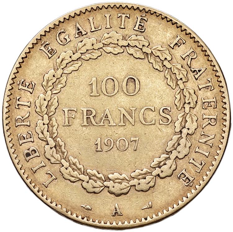 FRANCIA 100 Franchi 1907 - AU (g ... 