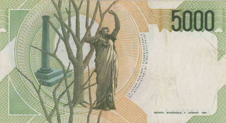 Banca d’Italia 5.000 Lire XC ... 