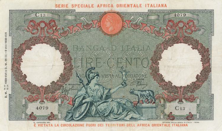 Africa Orientale Italiana 100 lire ... 