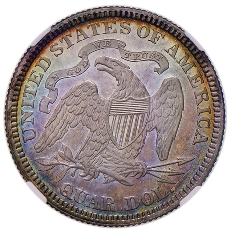 USA 25 Cents 1880 - AG In slab NGC ... 