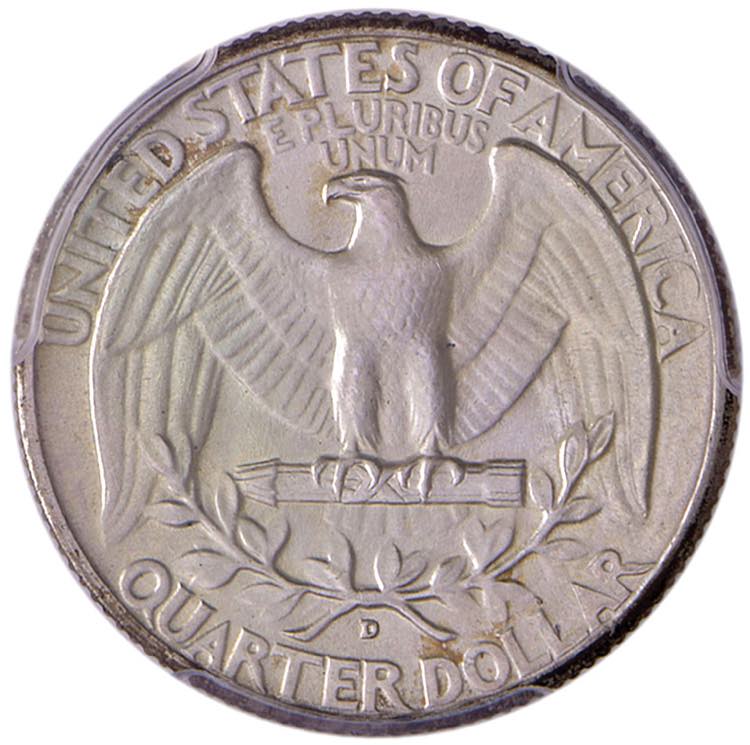 USA 25 Cents 1942 D - AG In slab ... 