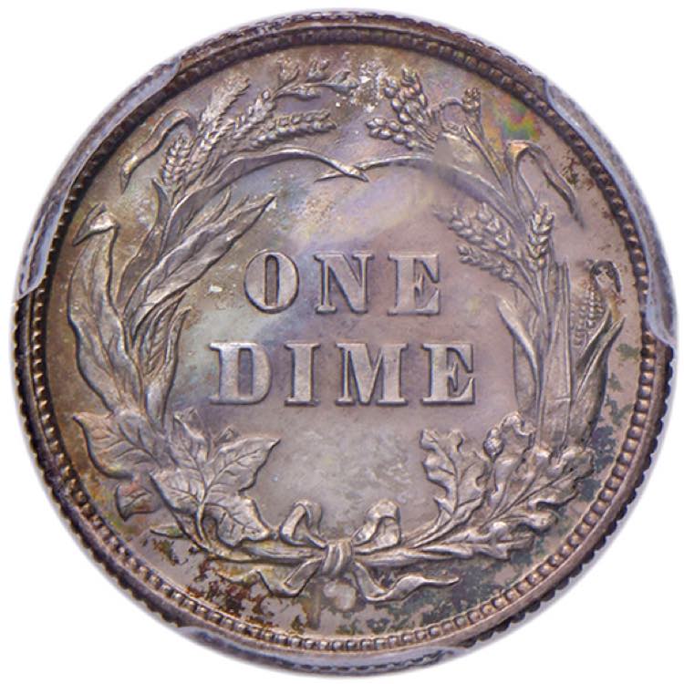USA 10 Cents 1899 - AG In slab ... 