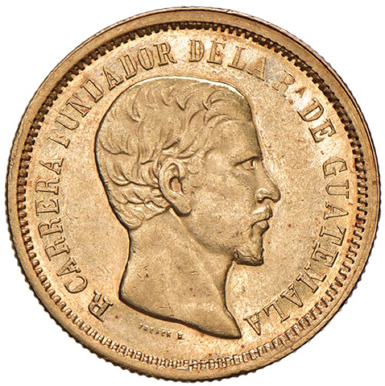 GUATEMALA 4 Pesos 1869 - KM 187 AU ... 
