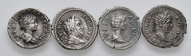 Lotto di quattro denari imperiali