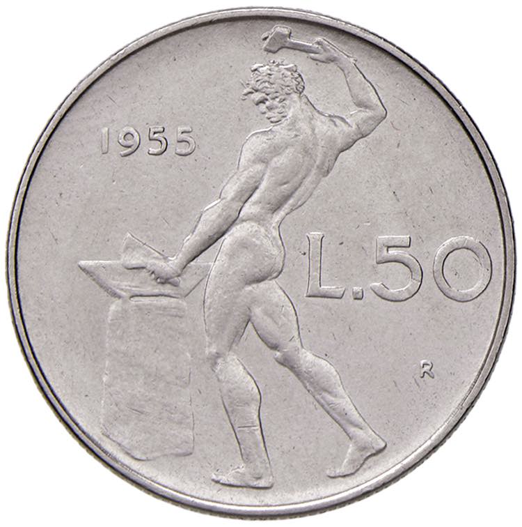 Repubblica italiana - 50 Lire 1955 ... 