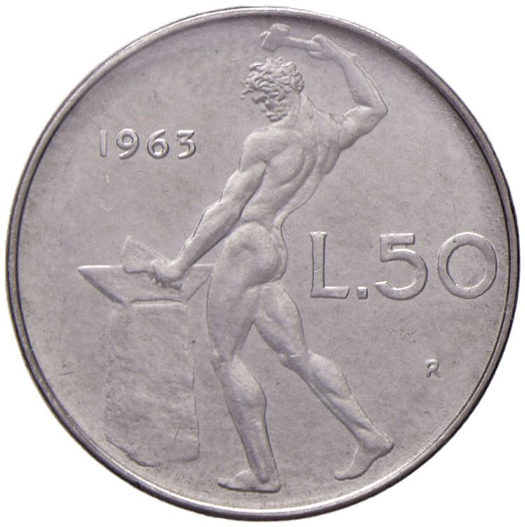 Repubblica italiana - 50 Lire 1963 ... 