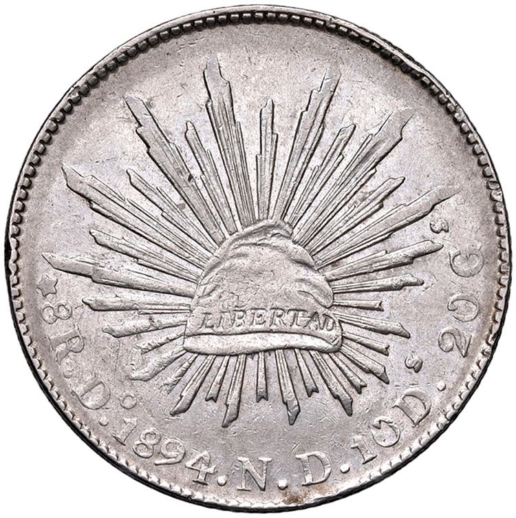 MESSICO 8 Reales 1894 Do ND - KM ... 