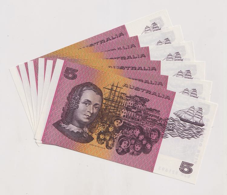 AUSTRALIA - lotto di 6 banconote ... 