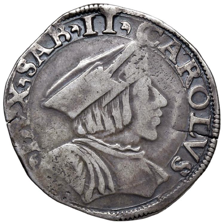 Carlo II (1504-1553) Testone sigla ... 