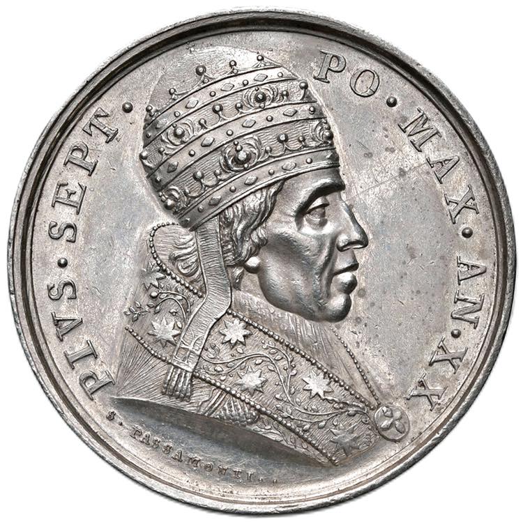 Pio VII (1800-1823) Medaglia A. XX ... 