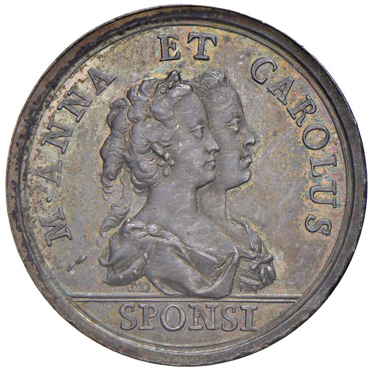 AUSTRIA Medaglia 1744 matrimonio ... 