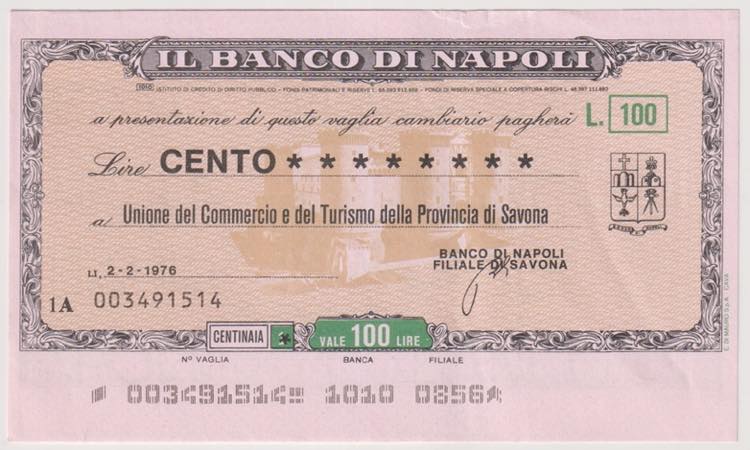 Miniassegni - Banco di Napoli - ... 