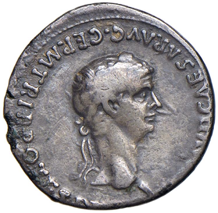 Claudio (41-54)  Denario - Testa ... 
