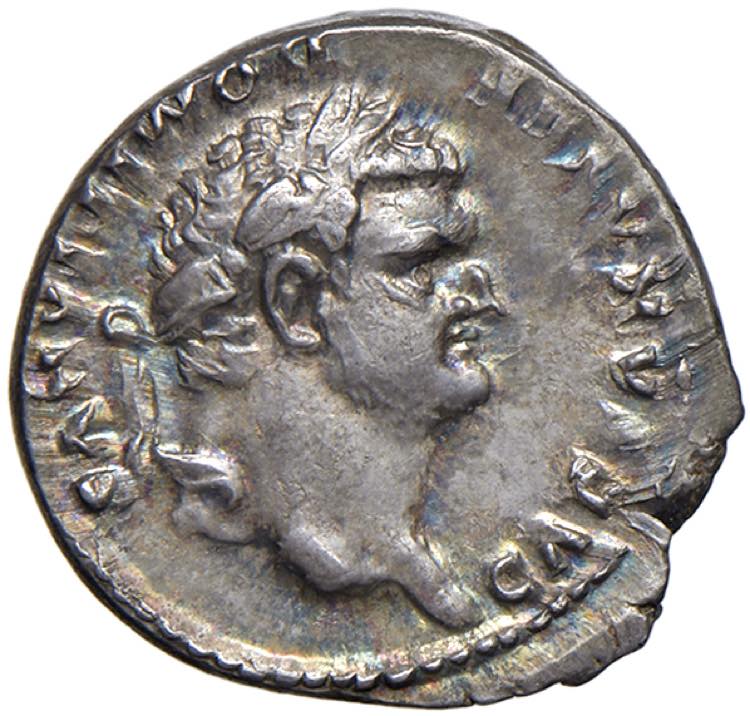Domiziano (81-96)  Denario - Testa ... 