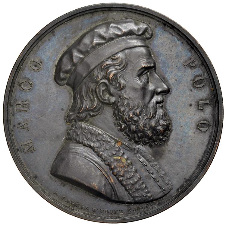 Marco Polo (1254-1324) Medaglia ... 