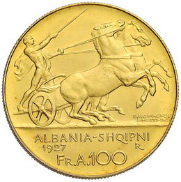 ALBANIA Zog (1925-1939) 100 Franca ... 
