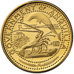 ANGUILLA 10 Dollari 1969 - Fr. 3 AU (g 4,97) ... 