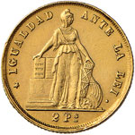 CILE 2 Pesos 1873 - Fr. 47 AU (g 3,08) ... 