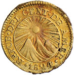 COSTARICA Mezzo escudo 1824 - Fr. 5 AU (g ... 