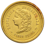 GUATEMALA 5 Pesos 1874 - ... 