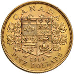 CANADA Giorgio V (1910-1936) 5 Dollari 1913 ... 