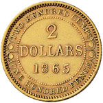 NEWFOUNDLAND 2 Dollari 1865 - Fr. 1 AU (g ... 