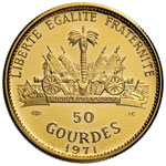 HAITI 50 Gourdes 1971 - Fr. 21 AU (g 9,72)