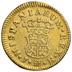 SPAGNA Fernando VI (1746-1759) Mezzo escudo ... 