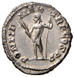 Macrino (217-218) Denario - Busto laureato a ... 