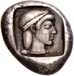 CARIA - Cnido Dracma (478-412 a.C.) Protome ... 
