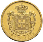 PORTOGALLO Pedro V (1853-1861) 10.000 Reis ... 