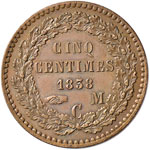 MONACO Onorato V (1819-1841) 5 Centimes 1838 ... 