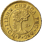 COSTARICA Mezzo escudo 1828 - Fr. 5 AU (g ... 